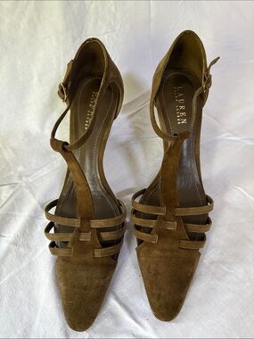 Lauren Ralph Lauren Suede T-Strap